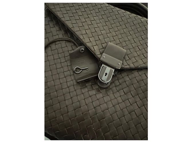 Borsa Bottega Veneta in pelle marrone scuro - vista 10