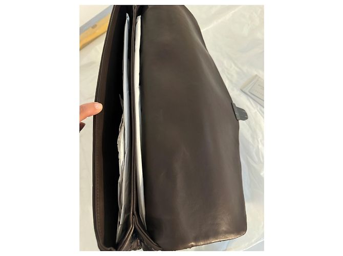 Borsa Bottega Veneta in pelle marrone scuro - vista 6
