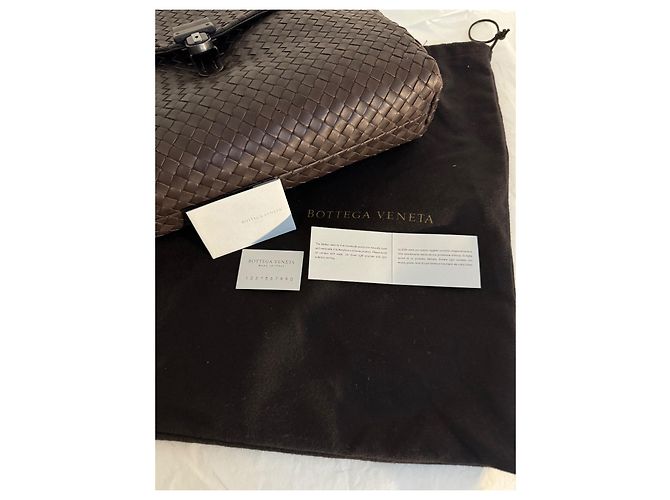 Borsa Bottega Veneta in pelle marrone scuro - vista 7