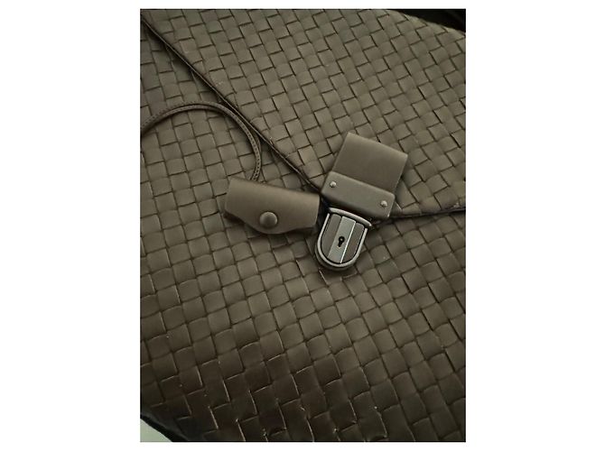 Borsa Bottega Veneta in pelle marrone scuro - vista 9