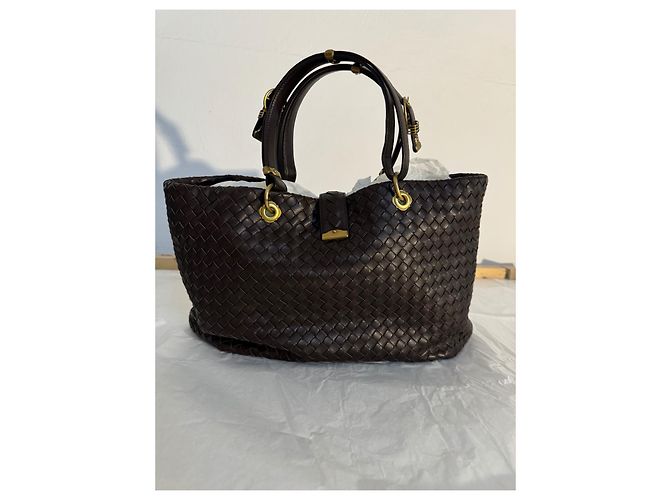 Borsa Bottega Veneta in pelle marrone scuro - vista 2