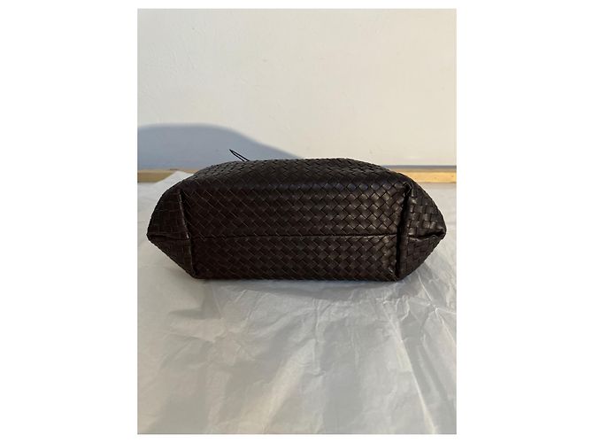 Borsa Bottega Veneta in pelle marrone scuro - vista 5