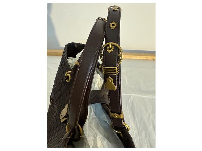 Borsa Bottega Veneta in pelle marrone scuro - vista 9