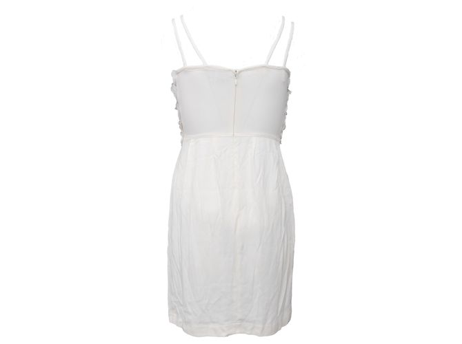Vestido con adornos de flores La Perla Blanco - vista 2