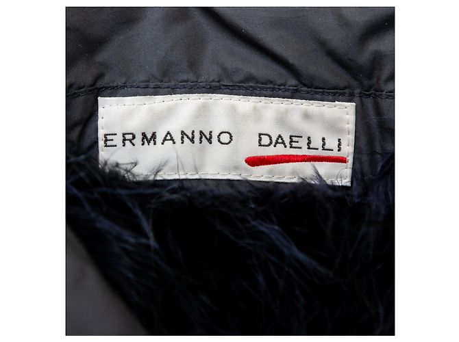 Autre Marque Colección Privada Ermanno Daelli Chaqueta de Seda y Plumas Negro - vista 13