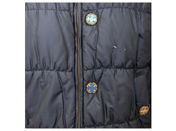Autre Marque Colección Privada Ermanno Daelli Chaqueta de Seda y Plumas Negro - vista 6