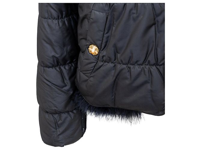 Autre Marque Colección Privada Ermanno Daelli Chaqueta de Seda y Plumas Negro - vista 8