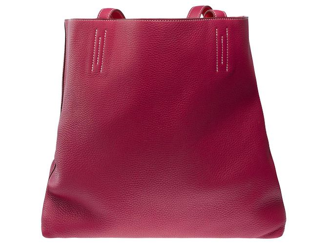 Double sens Hermès Borsa HERMES in Pelle Rossa - 101897 Rosso - vista 4