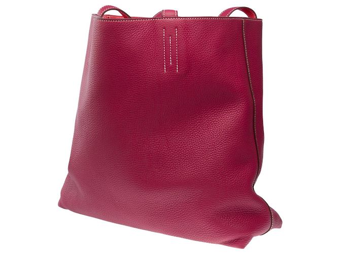 Double sens Hermès Borsa HERMES in Pelle Rossa - 101897 Rosso - vista 6