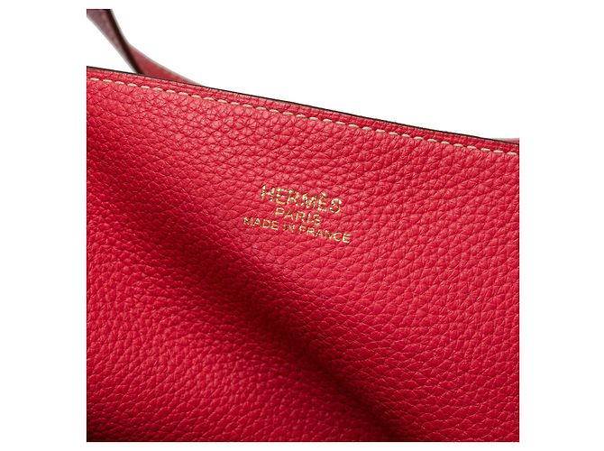 Double sens Hermès Borsa HERMES in Pelle Rossa - 101897 Rosso - vista 7