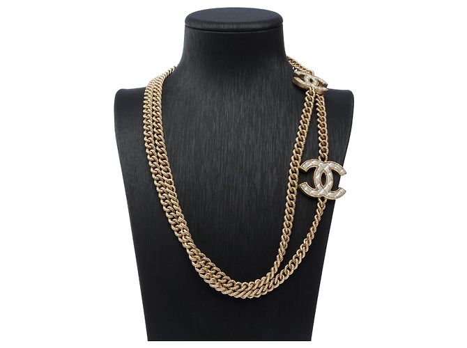 Gioielli CHANEL CC in metallo dorato - 101605 D'oro - vista 2