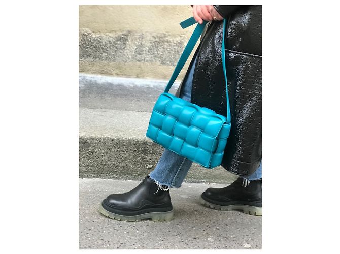 BOTTEGA VENETA Borse T. Pelle Blu - vista 2