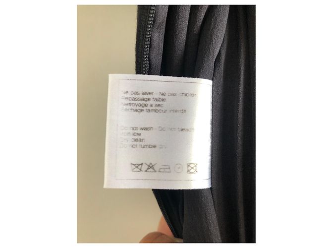 Vestido Chanel preto de lã com mangas curtas - vista 6