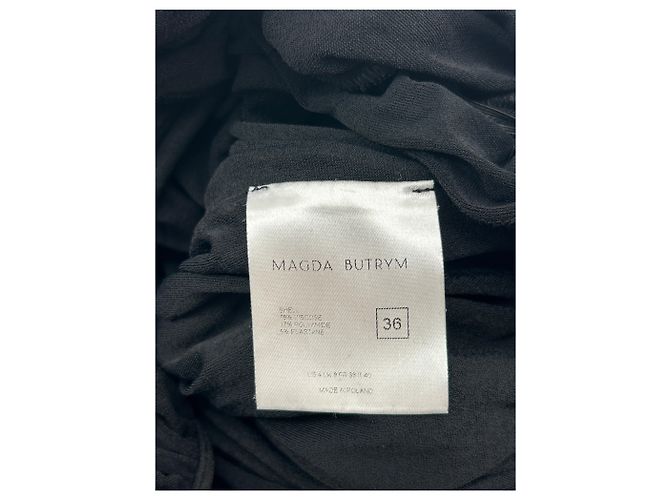 Magda Butrym Kleid T.FR 36 Viskose Schwarz - Ansicht 6