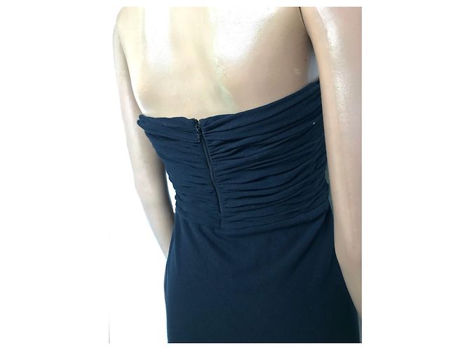 La Perla Kleid ohne Träger mit Korsett. Blau - Ansicht 5