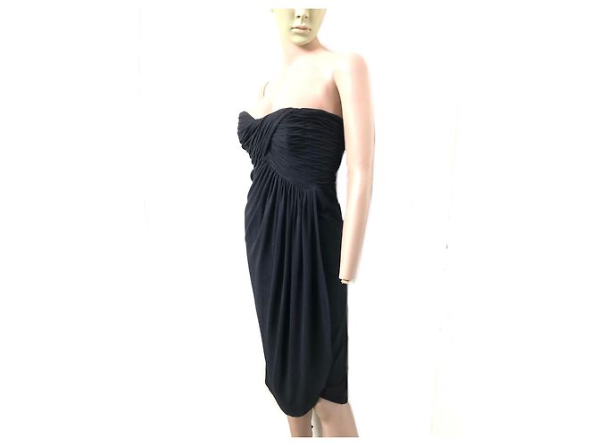 La Perla Kleid ohne Träger mit Korsett. Blau - Ansicht 6