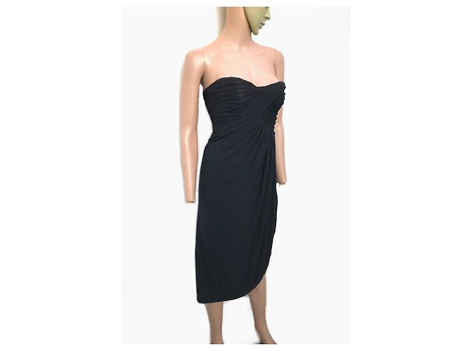 La Perla Kleid ohne Träger mit Korsett. Blau - Ansicht 7
