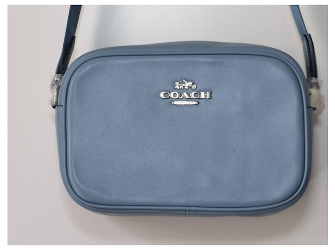 Borsa Camera Coach in pelle blu chiaro - vista 2
