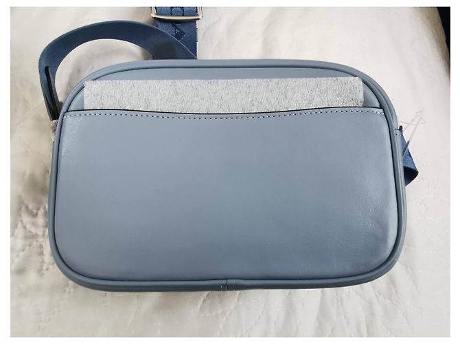 Borsa Camera Coach in pelle blu chiaro - vista 5