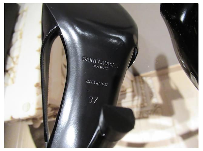Décolleté Vesper di Saint Laurent Nero Fuschia - vista 6
