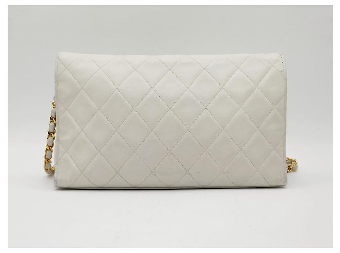 Wallet On Chain Portafoglio a catena con tracolla Chanel Timeless Classic Single Flap. Bianco - vista 8
