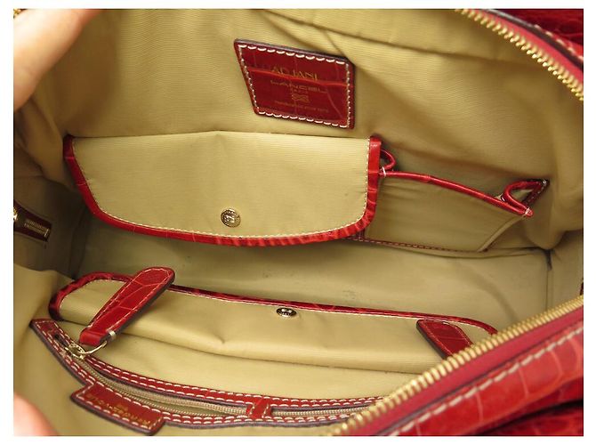LANCEL ADJANI SCHULTERHANDTASCHE HANDTASCHE AUS ROTEM KROKOLEDER - Ansicht 13