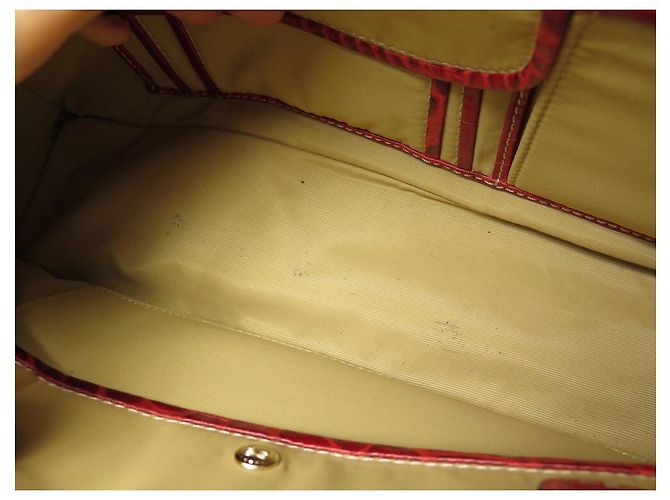 LANCEL ADJANI SCHULTERHANDTASCHE HANDTASCHE AUS ROTEM KROKOLEDER - Ansicht 14