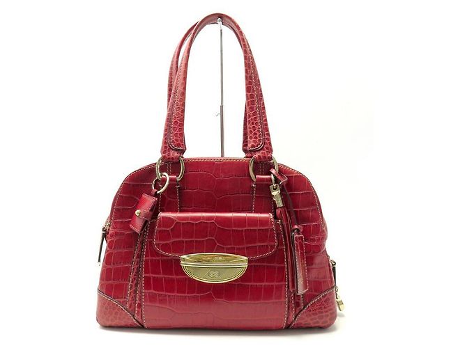 LANCEL ADJANI SCHULTERHANDTASCHE HANDTASCHE AUS ROTEM KROKOLEDER - Ansicht 2