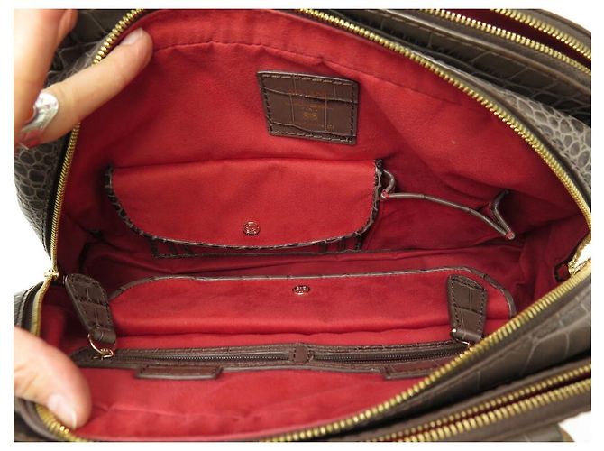 LANCEL ADJANI HANDTASCHE A03432 HANDTASCHE AUS KROKOLEDER MIT SCHULTERHALTER - Ansicht 12