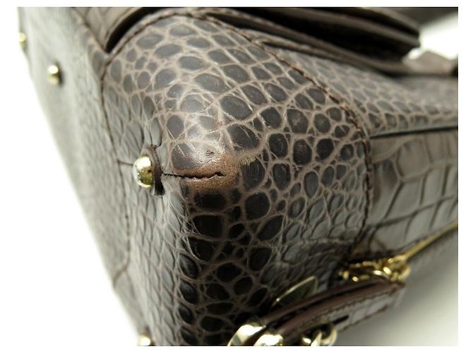 LANCEL ADJANI HANDTASCHE A03432 HANDTASCHE AUS KROKOLEDER MIT SCHULTERHALTER - Ansicht 4