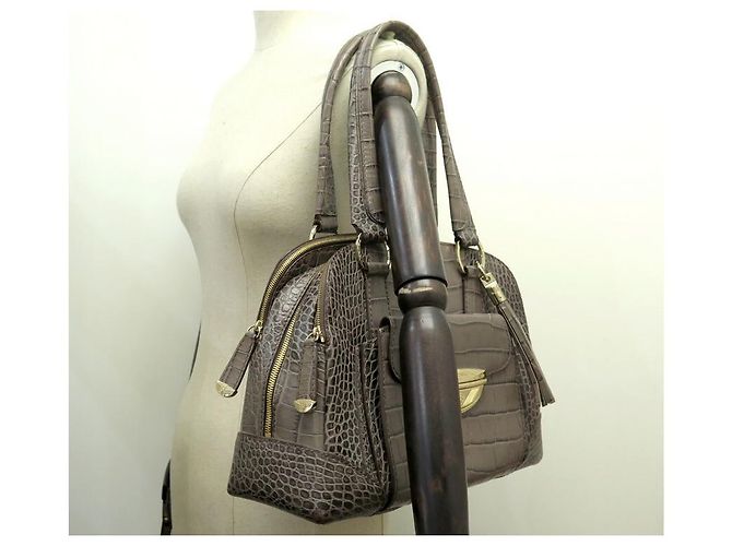 LANCEL ADJANI HANDTASCHE A03432 HANDTASCHE AUS KROKOLEDER MIT SCHULTERHALTER - Ansicht 8
