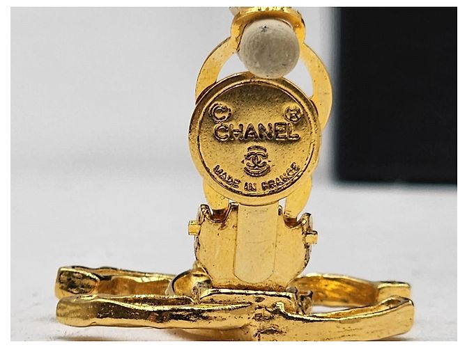 Coco Crush Orecchini Chanel CC Coco Vintage martellati Gold hardware - vista 8