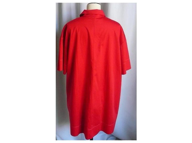 Vestido rojo nuevo de algodón BELLEROSE T1 Roja - vista 2