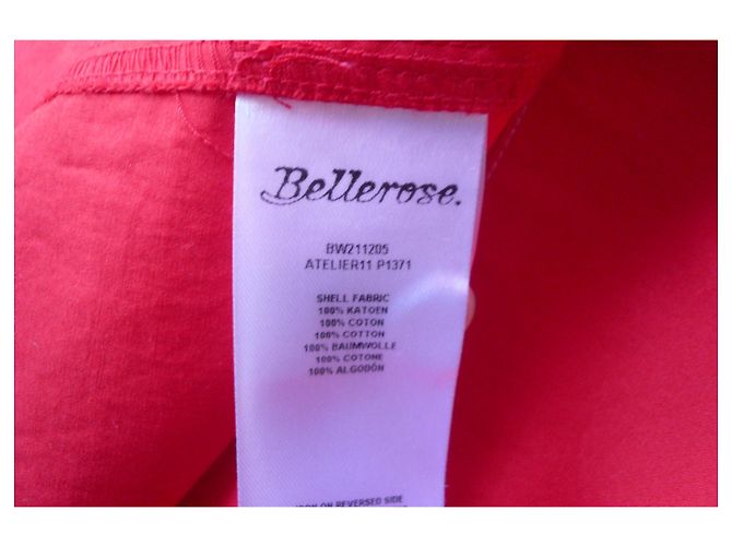 Vestido rojo nuevo de algodón BELLEROSE T1 Roja - vista 6