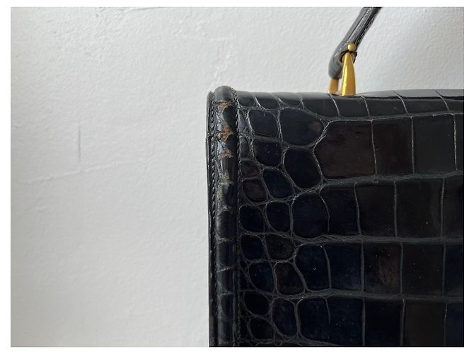 HERMÈS - Borsa a mano in coccodrillo nero - Ansicht 13