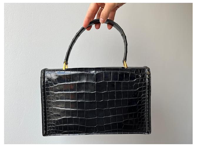 HERMÈS - Borsa a mano in coccodrillo nero - Ansicht 2