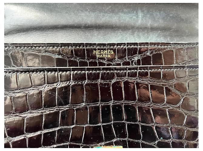 HERMÈS - Borsa a mano in coccodrillo nero - Ansicht 3