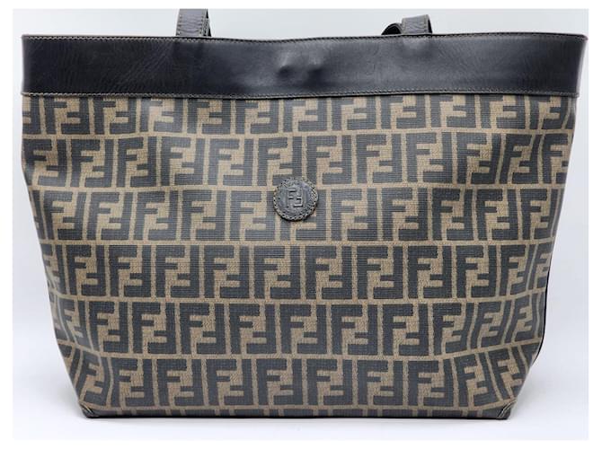 Bolso Fendi Double Zucca Neverfull Castaño - vista 5