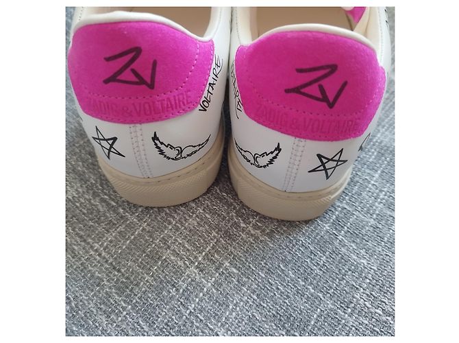 Scarpe Zadig & Voltaire ZV1747 Bianco Fuschia - vista 2