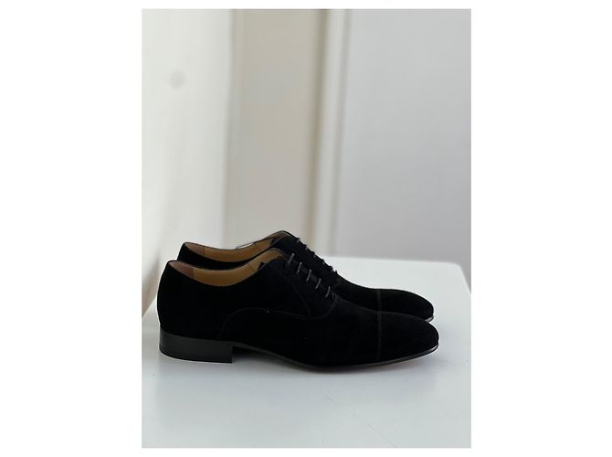 mocassino in camoscio nero con lacci Chanel taglia 44 Blu scuro - vista 2