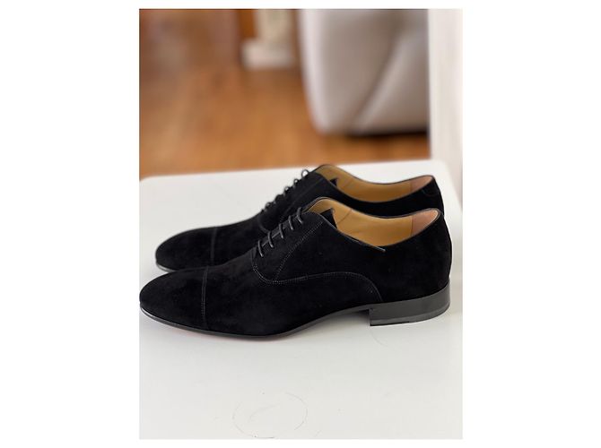 mocassino in camoscio nero con lacci Chanel taglia 44 Blu scuro - vista 3