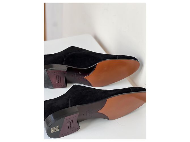 mocassino in camoscio nero con lacci Chanel taglia 44 Blu scuro - vista 6