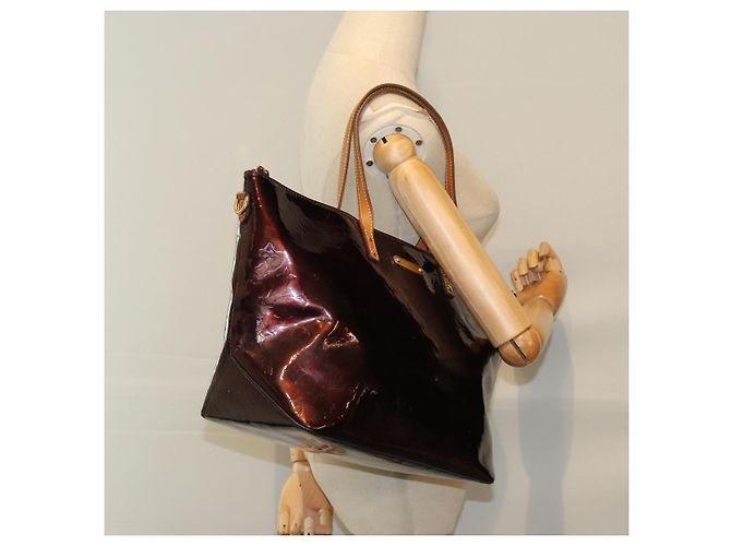 LOUIS VUITTON Borsa tote Vernis Bellevue GM con monogramma Amarante M93589 LV Auth 73055 - vista 20
