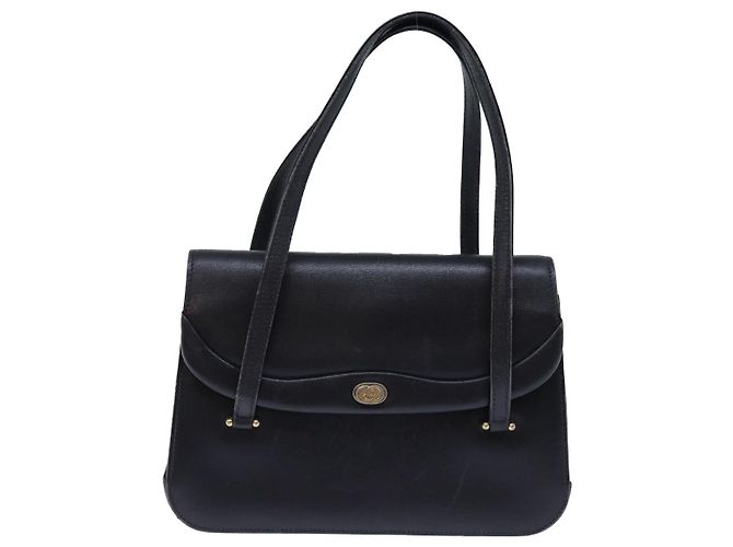GUCCI Borsa a Mano Pelle Nera Auth 73035 Nero - vista 11