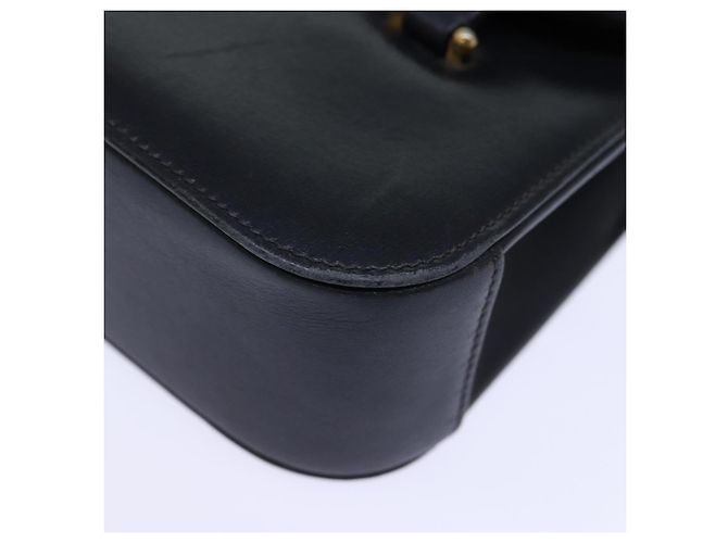 GUCCI Borsa a Mano Pelle Nera Auth 73035 Nero - vista 12
