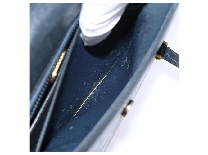 GUCCI Borsa a Mano Pelle Nera Auth 73035 Nero - vista 19