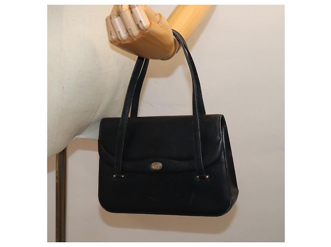 GUCCI Borsa a Mano Pelle Nera Auth 73035 Nero - vista 20