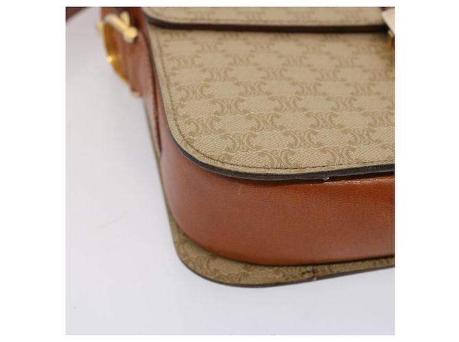 Céline CELINE Borsa a tracolla in tela macadam Beige Auth 73295 - vista 14