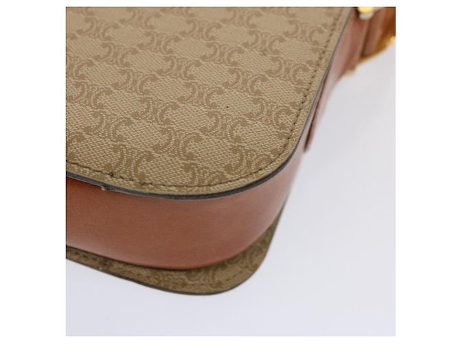 Céline CELINE Borsa a tracolla in tela macadam Beige Auth 73295 - vista 17
