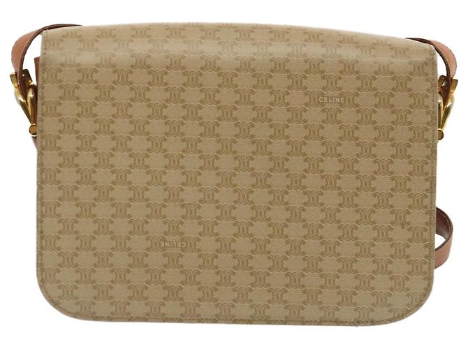 Céline CELINE Borsa a tracolla in tela macadam Beige Auth 73295 - vista 2